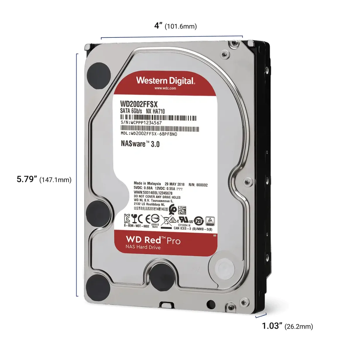 Disco Duro 6TB Western Digital WD Red Pro NAS Interno - WD6006FFBX — foto 3