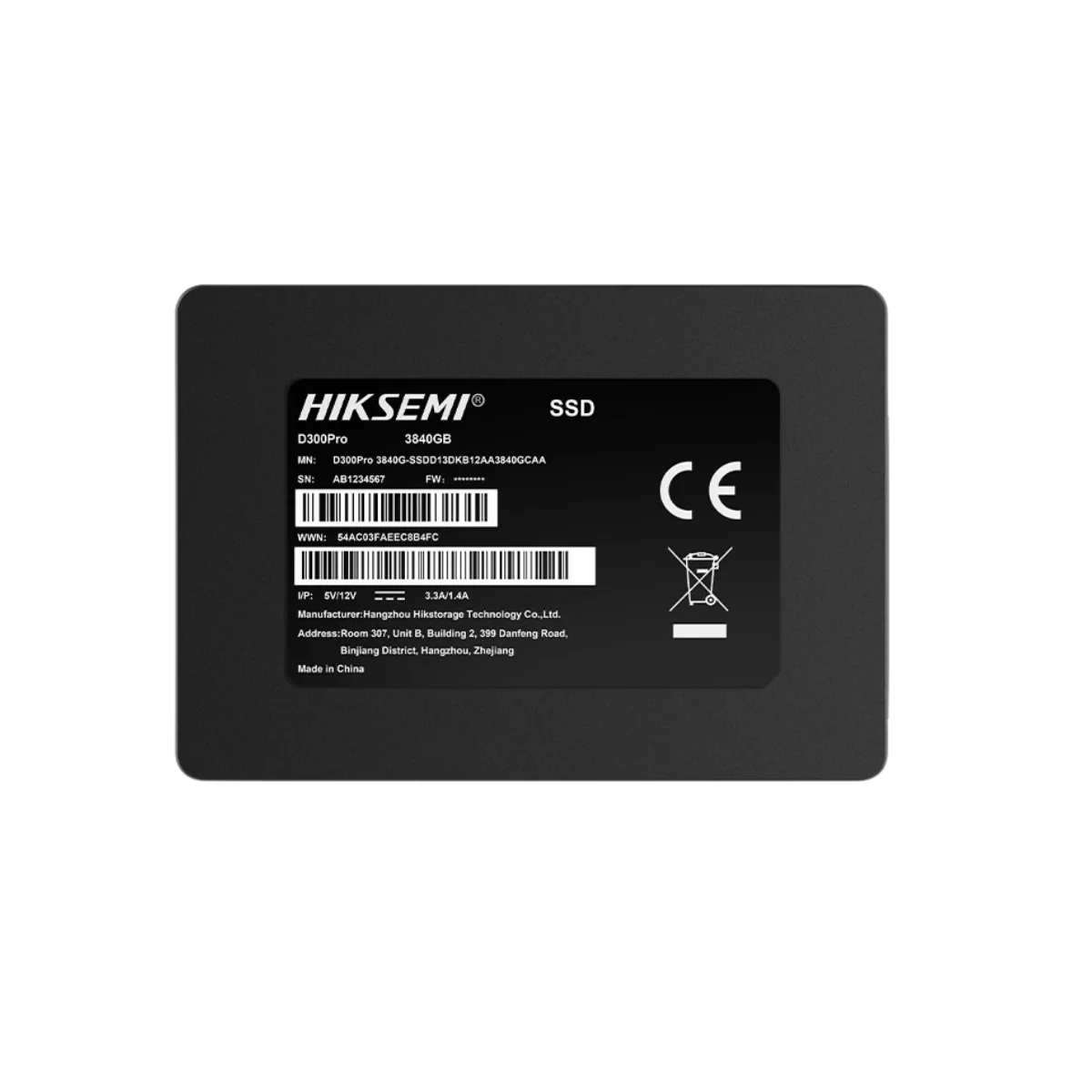SSD Empresarial Hiksemi D300 3.84TB SATA III 2.5
