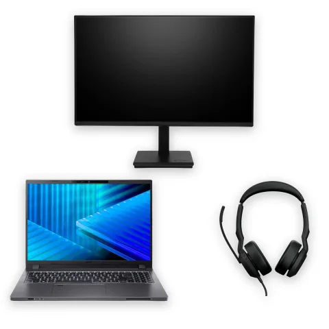 Combo Notebook Acer TravelMate P2 16 + Monitor Acer Vero 27 Pulgadas WQHD + Headset Jabra Evolve2 50 USB-C - NXB6BAL004NT-UMHV7AAG11-25089999799